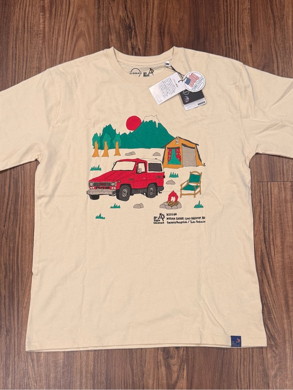 Size 4 Go Slow Caravan Nissan Collaboration T-shirt New With Tags